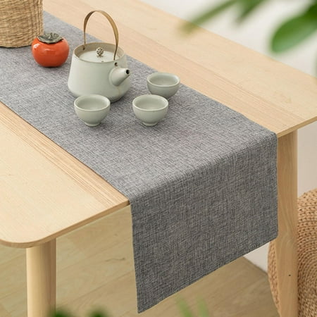 

Cotton Linen Table Runner Plain Dyed Solid Colours Decorative Cloth Fabric Table Cloth Washable for Kitchen Restaurant Hotel Cafe