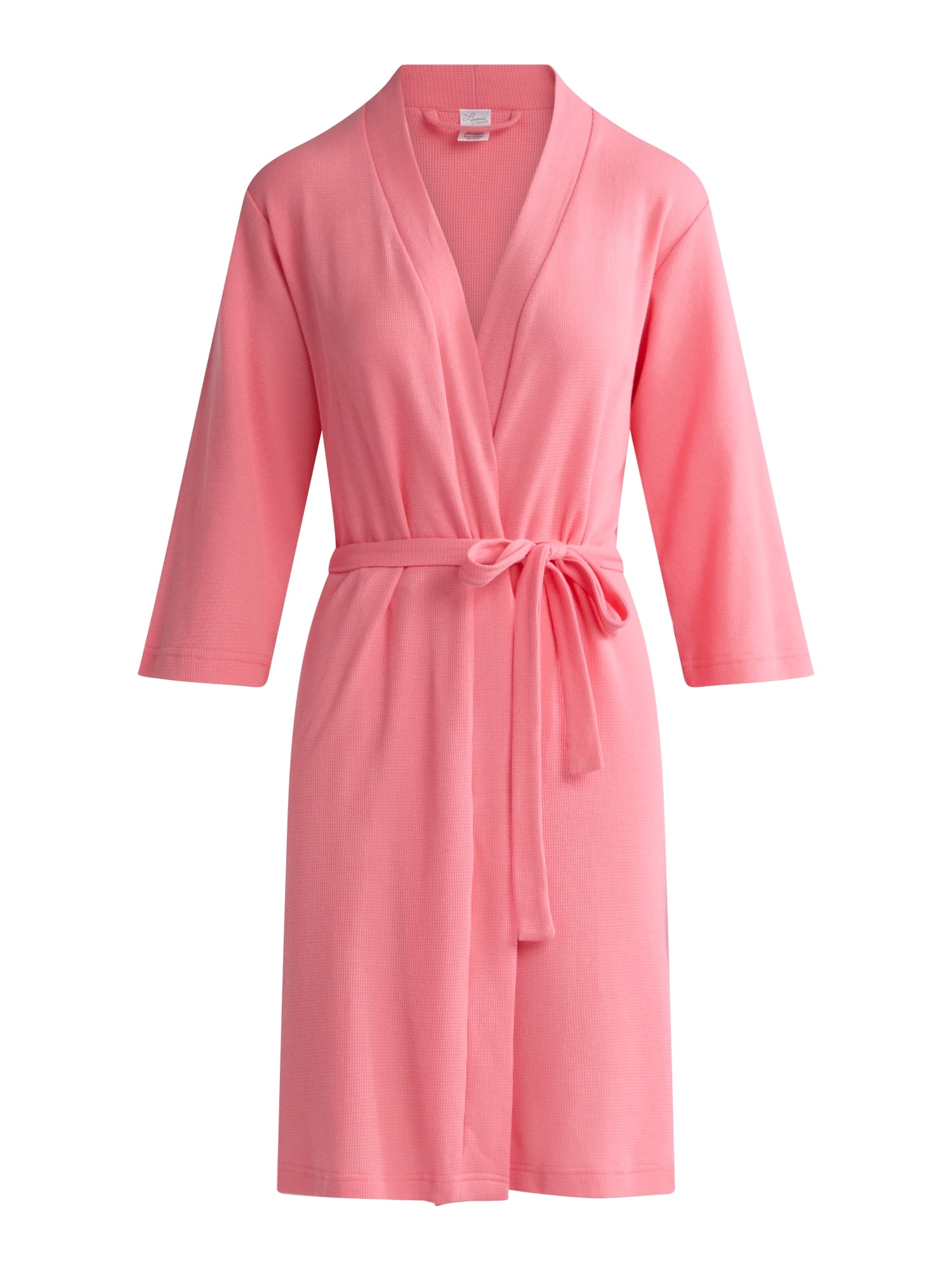 Lissome Women's and Women's Plus Size Waffle Knit Wrap Robe, Size S-4X