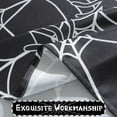 thumbnail image 4 of Halloween Tablecloth Rectangle 60 x 84 Inch Cobweb Spider Bat Printed Waterproof Washable Table Cloths, Fabric Table Cover for Dinner, Scary Movie Nights, Birthday Party Decoration, Black, 4 of 5