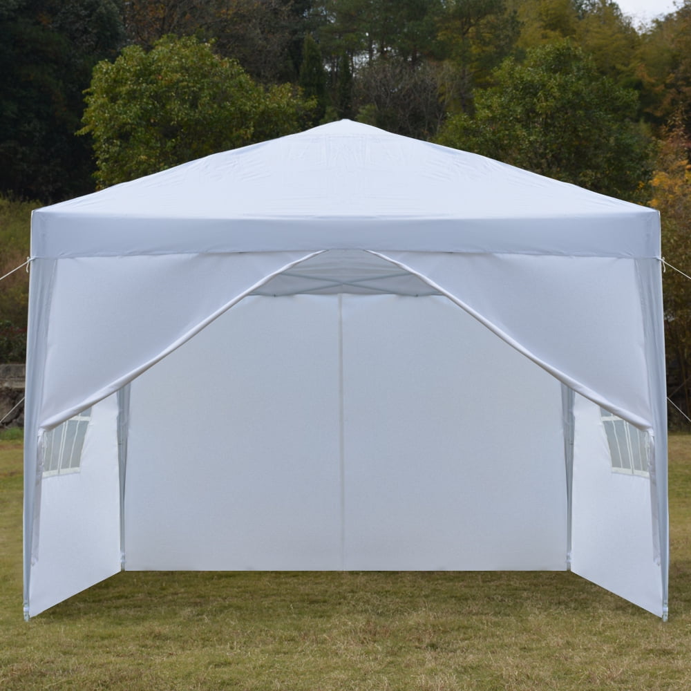 Kadyn Wedding Party Tent, 10' x 10' Practical Waterproof Right-angle Folding Tent with 2 doors and 2 windows, Camping Tent for Wedding, White Kadyn Wedding Party Tent, 10' x 10' Practical Waterproof Right-angle Folding Tent with 2 doors and 2 windows, Camping Tent for Wedding, White