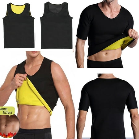 2 Style Men's Body Shaper Neoprene Vest Sauna Hot Sweat Shirt Slimming Corset Sports Gym Weight Loss Clothing Fat