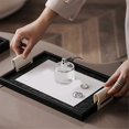 thumbnail image 4 of Leather Tray Key Bowls for Entry Table,Desktop Organizer Tray, Vanity Tray with Handle,Storage Organizer,Catchall Tray,A, 4 of 5