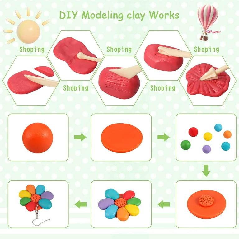 WQFSTORE 48-Color Polymer Clay Kit with Sculpting Tools photo 7