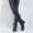 Black, variant on Boots For Women High Heel PU Lace-Up Mid-Calf Winter Black