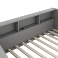 thumbnail image 6 of Harper & Bright Designs Extendable Daybed Twin to King Size with Storage Bookcases, Two Drawers and Charging Design, Modern Wood Day Bed Frame with Pop-up Trundle, Gray, 6 of 13