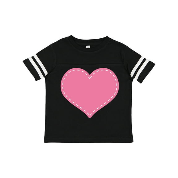 Inktastic Pink Heart (stitch Border) Girls Toddler T-Shirt