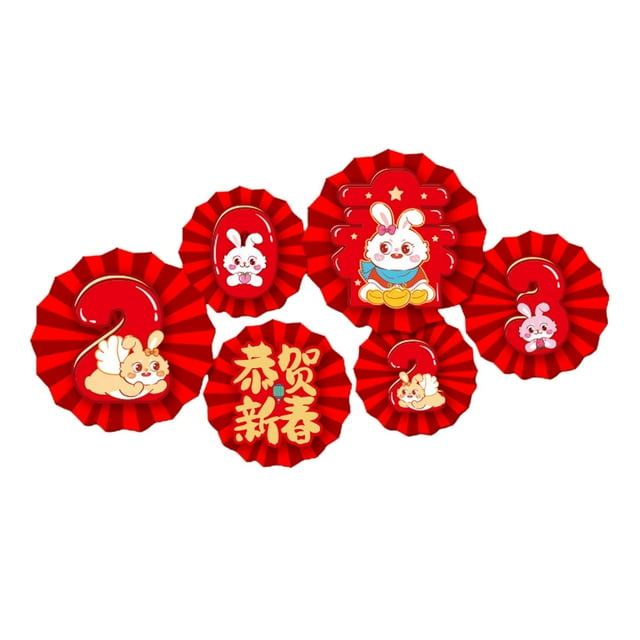 simhoa Traditional Chinese Decoration DIY Good Wishes Wall Sticker Decals Paper Flowers E
