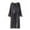 Gray, variant on ICHUANYI Women's Fashion Robe Bathrobe Lengthening Keep Warm Lapel Same Style For Men And Womens Long Sleeve