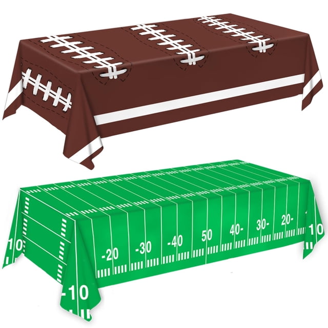 Mantel desechable de plástico Oigco para fiestas de fútbol, 137 x 274 cm