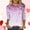 Purple, variant on asdoklhq Valentine Shirts for Women Fashion Women's Printed Round Neck 3/4 Sleeve T-shirt Fashionable Blouse Tops Purple 3X