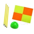 thumbnail image 5 of AMLESO Soccer Corner Flag Football Field Corner Flag Supplies Bright Colors Playing Field Equipment Training Sports Flag for Outdoor 1.5m pole green base, 5 of 10