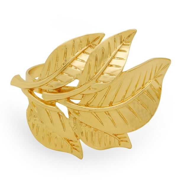 Leaf Napkin Rings Metal Resuable Napkin Holders for Wedding Reception