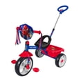 thumbnail image 4 of Triciclo Apache Spiderman Grande Deluxe con Barra de Empuje Rojo, 4 of 9