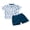 Dinosaur Blue, variant on Toddler Baby Boy Short Sleeve Button Down Hawaiian Shirt Shorts Set 2T 3T 4T 5T 6T Outfits Summer Clothes