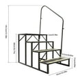 thumbnail image 3 of ChicHomey Step Ladder,Heavy Duty 4-Step Steel Step Ladder with Handrail,450 lbs Capacity, Portable for Indoor/Outdoor Use, 3 of 13