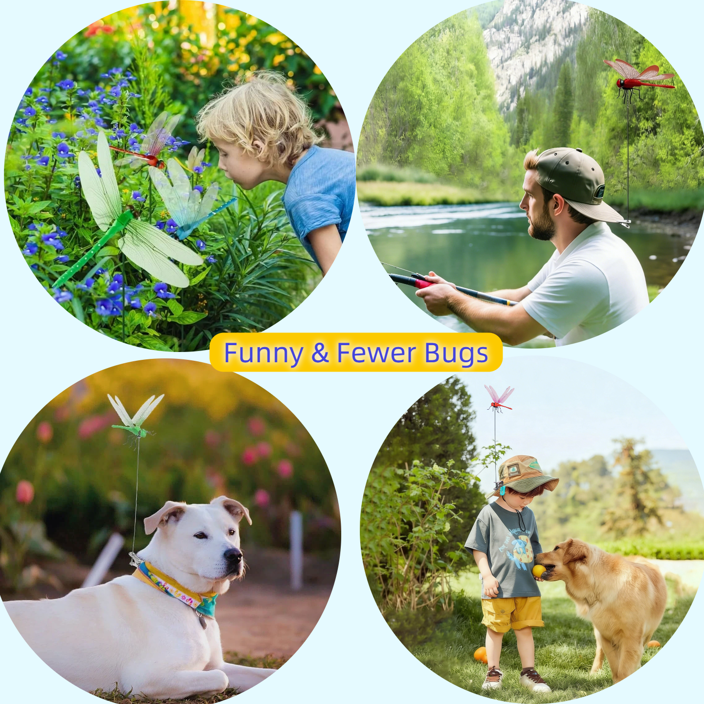 40pcs Dragon Fly Clips for Bugs Repellent 3D Dragonfly Clip Realistic Dragonfly Clips to Keep Bugs Away for Garden Patio Decoration