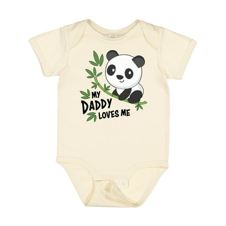 

Inktastic My Daddy Loves Me- Cute Panda Gift Baby Boy or Baby Girl Bodysuit