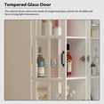 thumbnail image 6 of Oxylife 78.7" H Bookcase Display Storage Cabinet with Glass Door and 10 Shelves for Home Office (47.2" Wide, MDF), 6 of 7