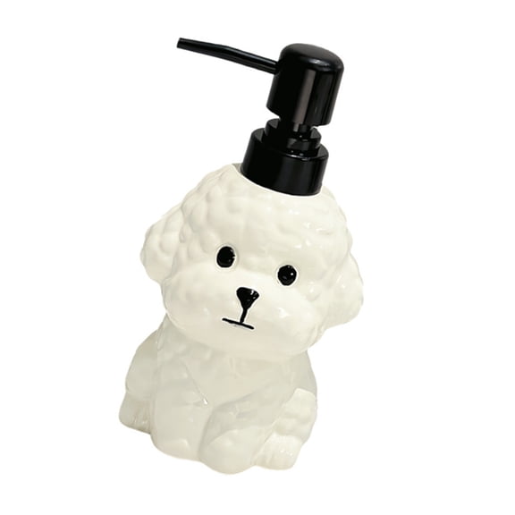 Puppy Shaped Empty Refillable Soap Dispenser for Bath Shampoo Lotion