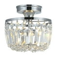 thumbnail image 1 of Aiwen Modern Crystal Chandelier Semi Flush Ceiling Lamp with 2 Lights Silver, 1 of 10