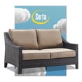 thumbnail image 1 of Serta Tahoe Outdoor Loveseat in Terra Brown Wicker, 1 of 9