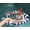 United States-4, variant on Four-Tube Inflatable Floating Pool Net, Foldable Striped Floating Mat, Water Clip Net Inflatable Lounge Chair Floating Mat