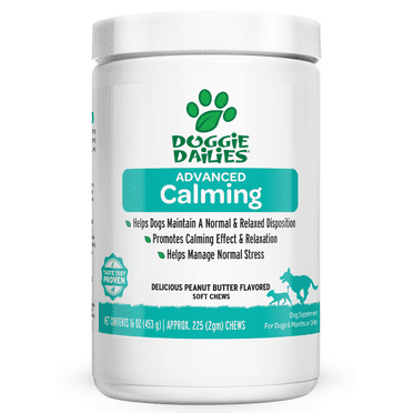 Doggie Dailies Calming Chews for Dogs, 225 Soft Chews, Melatonin for Dogs with Chamomile