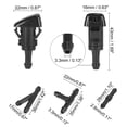 thumbnail image 4 of Motoforti Windshield Washer Nozzle Kit 4805742AB for Dodge Grand Caravan 2008-2020 with 3 Adapter 1 Set, 4 of 6