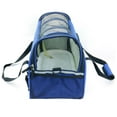 thumbnail image 5 of Mr. Peanut's Airline Approved Soft Sided Pet Carrier, two-tone luxury travel tote with fleece bedding, under seat compatibility, perfect for cats and small dogs (deja blue), 5 of 12