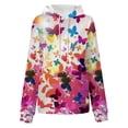 thumbnail image 4 of Pntutb - Blusa de manga larga con bolsillo estampado a la moda para mujer, tops casuales, sudaderas con capucha Pntutb Pntutb-4228, 4 of 4