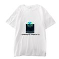 thumbnail image 4 of Hauts pour Femmes T-Shirt à Col Rond Imprimé Pollution Tendances et Confortable Haut à Manches Courtes Col Rond/chemise D-Blanc TTG, 4 of 4