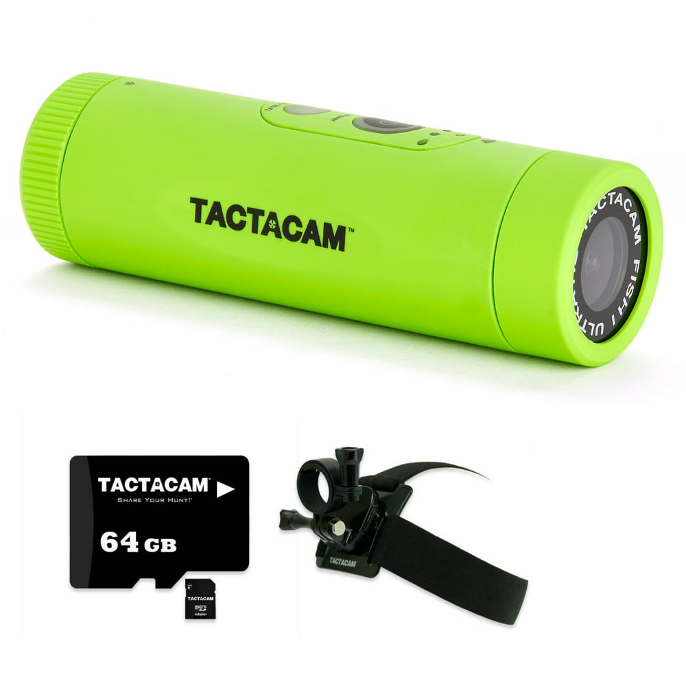 TACTACAM FISHi Ultra HD Action Camera Bundle Includes Head Mount