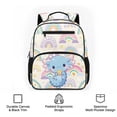 thumbnail image 5 of Yuyamidu Cute Blue Axolotl Preschool Toddler Backpack for Boys Girls, 13.5 Inch Kids School Bag with Padded Shoulder Straps and Multi-Pocket Design for Daycare, 5 of 6