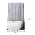 thumbnail image 3 of YAOMOBB Quick-dry Plastic Shower Curtain Waterproof Clear Shower Curtain Liner Magnets Rustproof Grommets Quick Drying Plastic Liner Bathroom, 3 of 6
