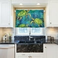thumbnail image 5 of Green Turtle Half Window Tier Curtains 24 Inch Blackout Thermal Insulating Kitchen Linen Tier Curtains for Kitchen, Bathroom, Cafe Home Decor, 5 of 7