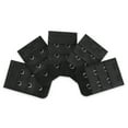 thumbnail image 1 of INSPIRE CHIC Women's 3 Rows 2 Hooks Underwear Bra Extender Brassiere Extension Hooks Strap Adapter Black-2 5, 1 of 5