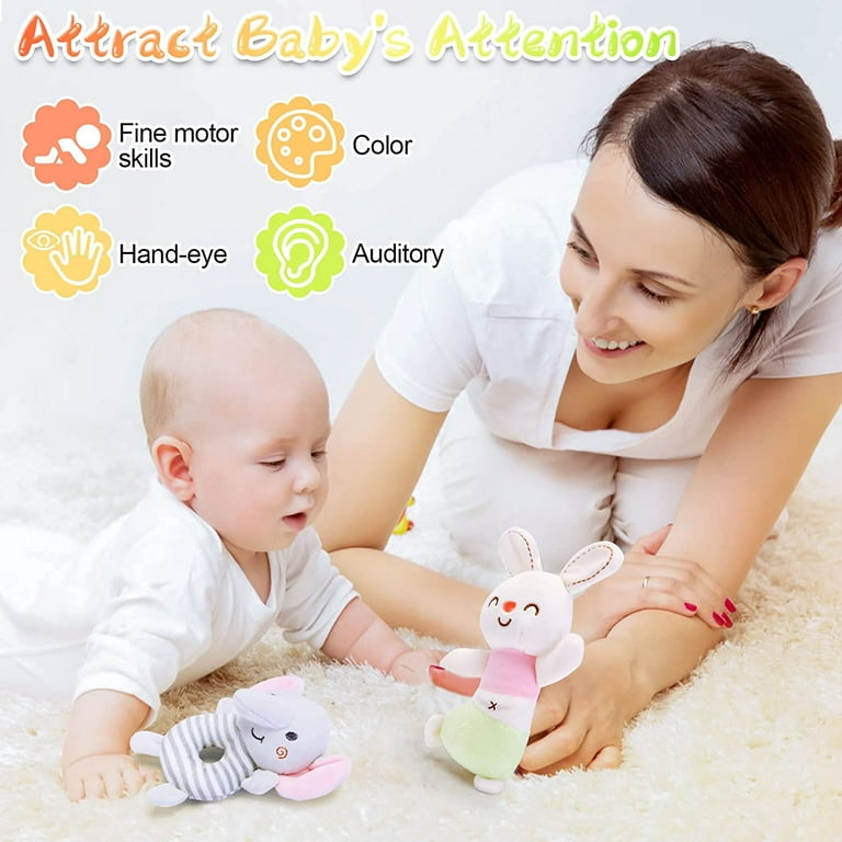Bloobloomax Baby Rattles Toys for 0-12 Month, Infant Girl Boy Toys for  Babies 3-6 Months, Newborn Hand & Foot Toys for 0 to 9 Months, Baby Shower