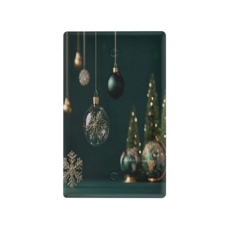 IAUYY Retardant PC Material Unused Outlet Cover Switch Plate Covers Easy DIY Installation with Screws Light Switch Cover Plate A Miniature Pine Tree