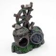 thumbnail image 3 of Aquarium Fish Tank Landscaping Reptile Box Fish Shrimp Cichlid Fish Avoid Cave Nest Simulation Resin Dilapidated Wine Barrel Decoration, 12.5*7*, 3 of 5