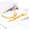 thumbnail image 7 of Silvora Link Chain Drop Earrings for Women 14K Gold Plated Hypoallergenic Paperclip Chain Extra Long Dangle Earrings Jewelry Gifts for Girlfriend Wife Valentine's Day, 7 of 7