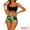 Black, variant on Drawstring Bikini Sets Tropical Print Bathing Suits S Black