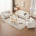 thumbnail image 4 of Newboti Furniture Fixed-Modern Sofa Chair, Elegant Single Sofa Chair with Soft Chenille Cushion for Living Room, Bedroom and Office, Ivory White 44269, 4 of 16