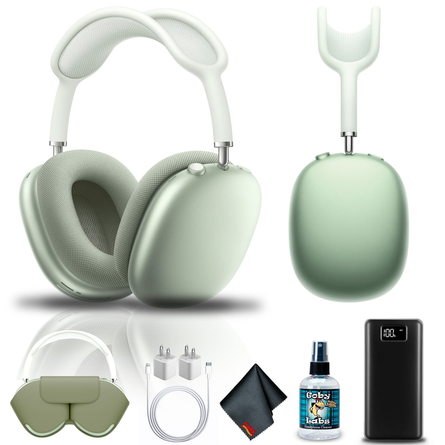 オーディオ機器 ヘッドフォン Apple AirPods Max (Green) (MGYN3AM/A) - Max Bundle (New-Open Box 