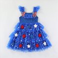 thumbnail image 2 of KPOPLK 1-6T Toddler Baby Girl Sleeveless Boho Dress Spaghetti Strap Halter Dresses Outfit Summer Casual Clothes(4-5 Years,Blue), 2 of 4