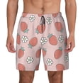 thumbnail image 3 of Uemuo Strawberry And Flowers Pattern Mens Swim Trunks Quick Dry Board Shorts with Mesh Lining, Stretch Beach Shorts Quick Dry No-Chafing Board Shorts-Medium, 3 of 9