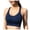 Navy, variant on Womens Shirts Tops Solid Color Sports Bra Yoga Dancing Running Training Beauty Back Bra Plain Tees Blouses Black XL