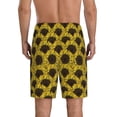 thumbnail image 4 of Lsque Sunflowers 3 Mens Sleep Pajama Shorts,Short Pajama Pants, Cotton Ultra-Soft Knit-4X-Large, 4 of 9