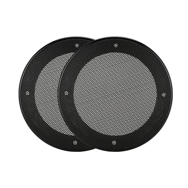 Cubierta protectora para altavoz de 4 pulgadas, decoración de altavoz (negro + negro), 2 uds.