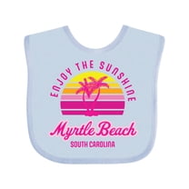 Inktastic Summer Enjoy the Sunshine Myrtle Beach South Carolina Pink Boys or Girls Baby Bib