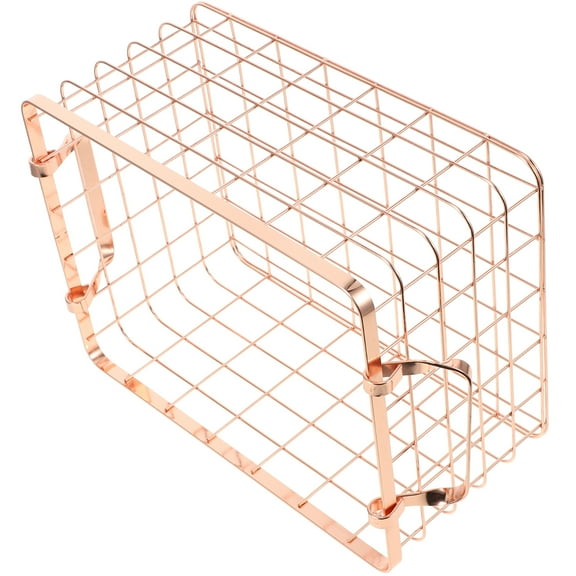 AntiGuyue Nordic Style Golden Wire Basket, Portable and Lightweight with Handle